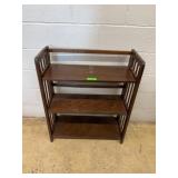 Three-Tier Wooden Bookcase With Open Sides