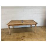 Rectangular Teak Wood Style Patio Table