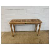 Regency Teak Slat-Top Console Table