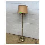 Brass Floor Lamp With Fabric Shade