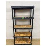 Plastic Shelving Unit With OSB Shelves