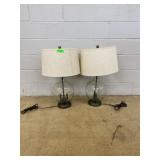 Glass Table Lamps With Linen Shades