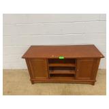 Media Console with Shelves and Cabinets