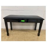 Black Wood Piano Bench with Storage