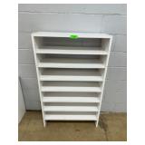 White Laminate 7-Shelf Bookcase