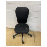 Black Fabric Swivel Office Chair on Wheels