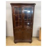 Brandt Corner Mahogany China Corner Cupboard