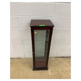 Glass and Wood Display Cabinet With Shelves