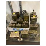 Assortment Military Gun Oil & Cleaning Tins