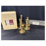 (5) Baldwin Brass Candlesticks, Snuffer & Sconce
