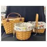 (3) Longaberger Baskets