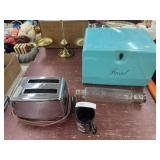 Bread Box w/ Toaster & Glass Rolling Pin