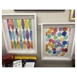 (2) Framed Abstract Art Prints