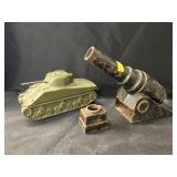 Cast Metal Cannon w/ Tank