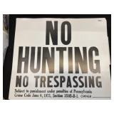 Vintage Paper No Trespassing Signs