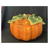 Ceramic Pumpkin Covered Canister
