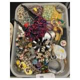 Tray Lot Costume Jewelry