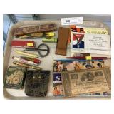 Straight Razor, Bullet Pencils & Ephemera