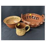 (3) Pcs. Becky Mummert Redware Pottery