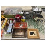 Baking Pans, Sewing Supplies & Coca-Cola Tumblers