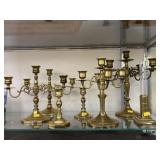 Baldwin & Unmarked Brass Candlesticks