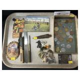 Postcards, Foreign Coins, Asst. Collectibles