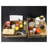 Assortment Plastic & Glass Oil Bottles