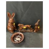 (4) Pcs. Unsigned Redware Pottery