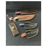 (6) Damascus Crafted Knives