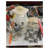 Wall Sconces w/ Candlesticks & Shades
