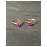 (2) 10K Gold Ladies Rings