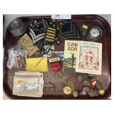 Military Patches, Buttons, Asst. Pins