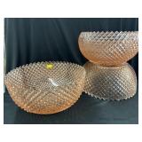 (3) Anchor Hocking Miss Am. Pattern Bowls