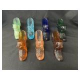 (7) Art Glass Shoes
