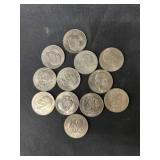 (12) Eisenhower $1 Coins