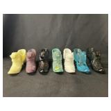(7) Art Glass Shoes
