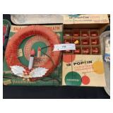Vintage Christmas Ornaments w/ Elec. Wreath