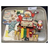 Vintage Christmas Cards w/ Decor