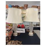 (2) Glass Table Lights