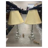 (2) Glass Table Lights
