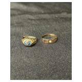 (2) 10K Gold Rings