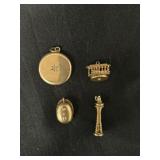 (4) 14K Gold Charms