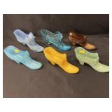 (6) Art Glass Shoes