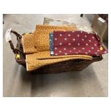 Wicker Basket w/ Asst. Fabric