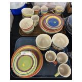 (2) Tray Lots Imported Dinnerware