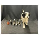 (6) Cast Metal Dogs