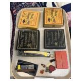 Assortment of Guitar Strings w/ Straight Razor