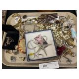 Tray Lot Costume Jewelry