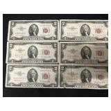 (6) 1953 Red Seal Bills