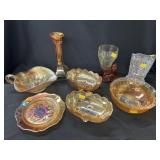 Assortment Marigold Carnival Glass